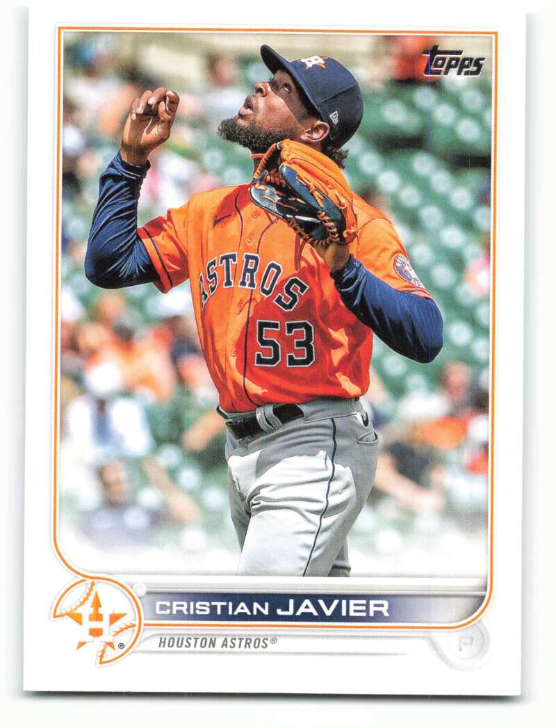 2022 Topps Baseball  #211 Cristian Javier  Houston Astros  Image 1