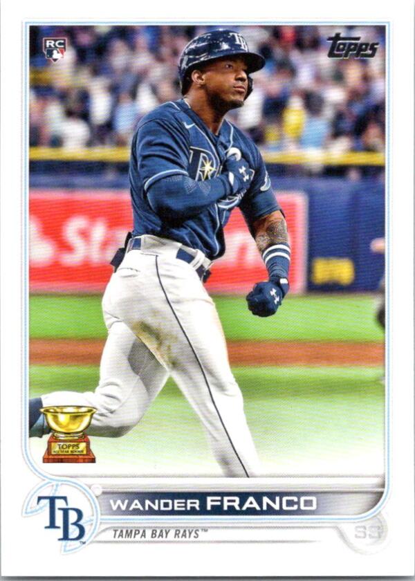 2022 Topps Baseball  #215 Wander Franco  RC Rookie Tampa Bay Rays  Image 1