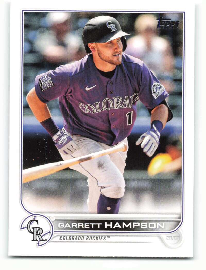 2022 Topps Baseball  #234 Garrett Hampson  Colorado Rockies  Image 1