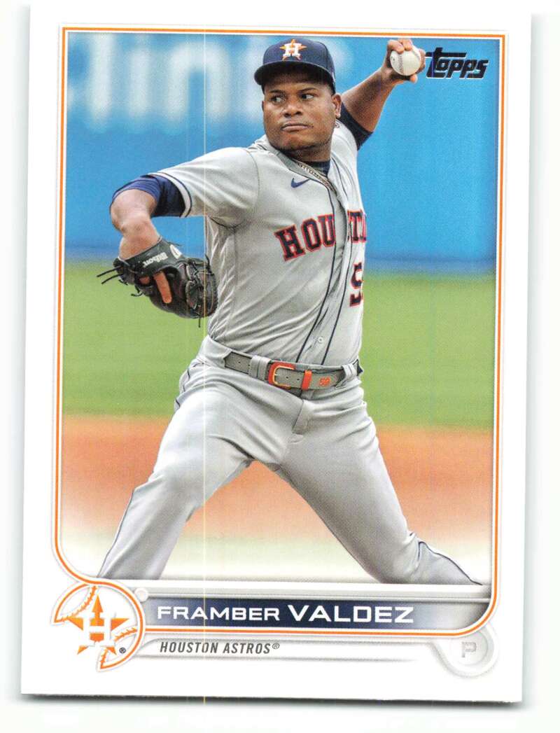 2022 Topps Baseball  #261 Framber Valdez  Houston Astros  Image 1