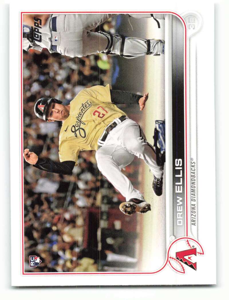 2022 Topps Baseball  #298 Drew Ellis  RC Rookie Arizona Diamondbacks  Image 1