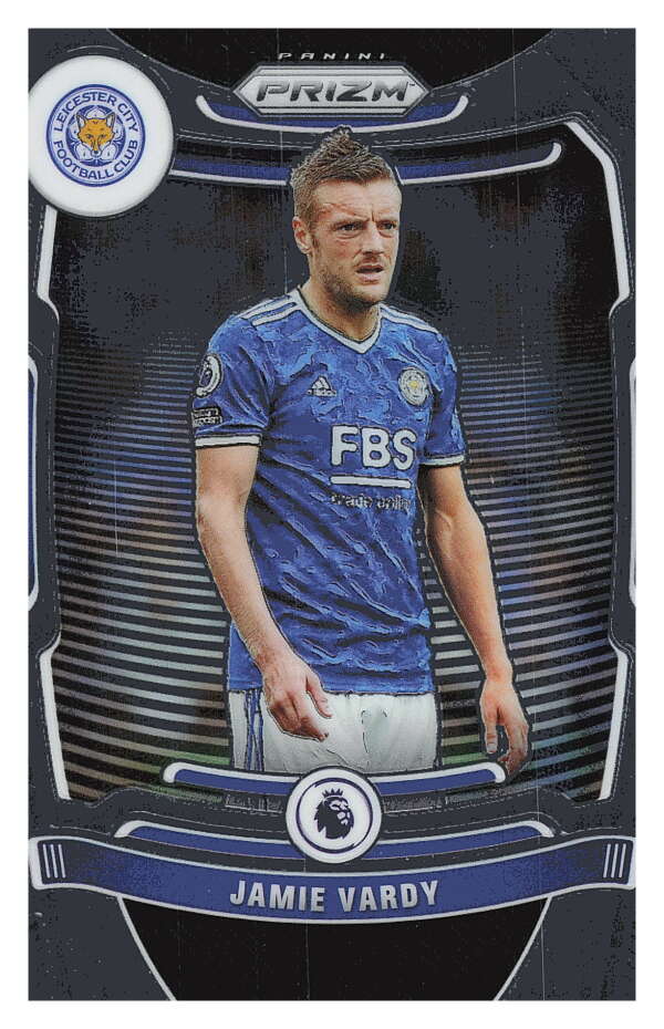 2021-22 Panini Prizm Premier League Soccer #28 Jamie Vardy  Leicester   V97424 Image 1