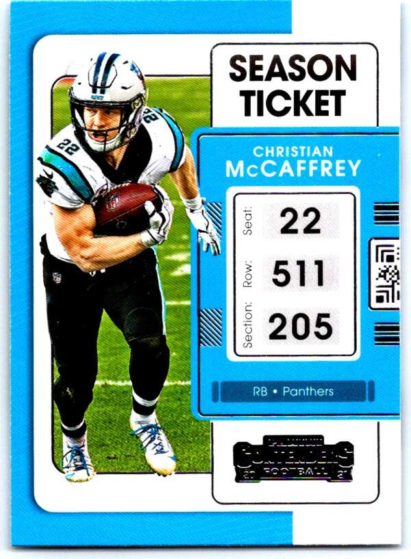 2021 Panini Contenders Season Ticket #15 Christian McCaffrey  V88458 Image 1