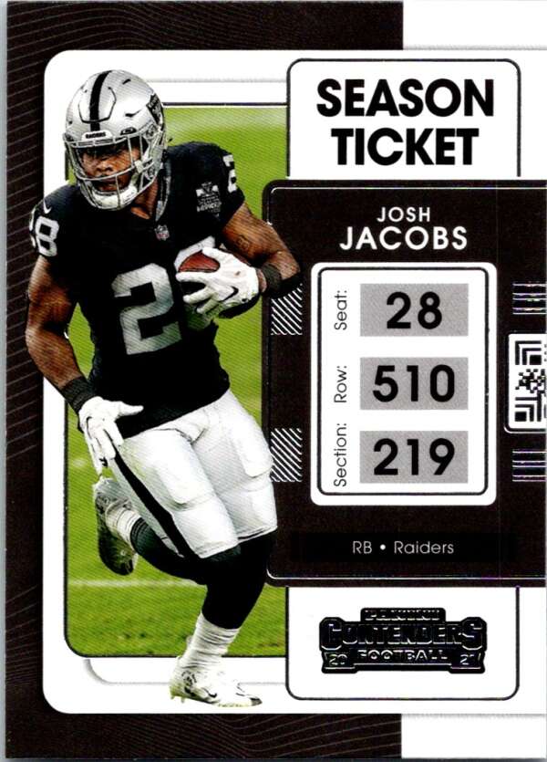 2021 Panini Contenders Season Ticket #59 Josh Jacobs   Raiders  V88518 Image 1