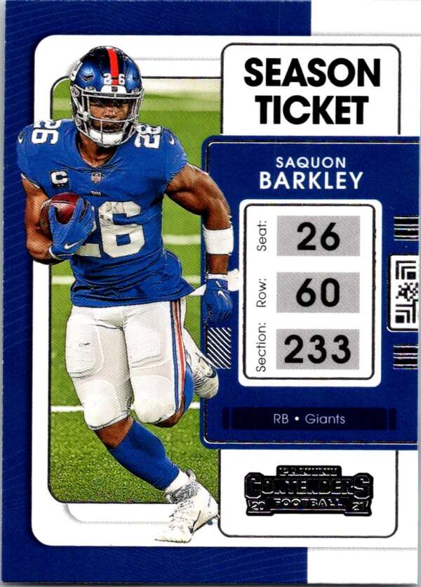 2021 Panini Contenders Season Ticket #74 Saquon Barkley   Giants  V88552 Image 1