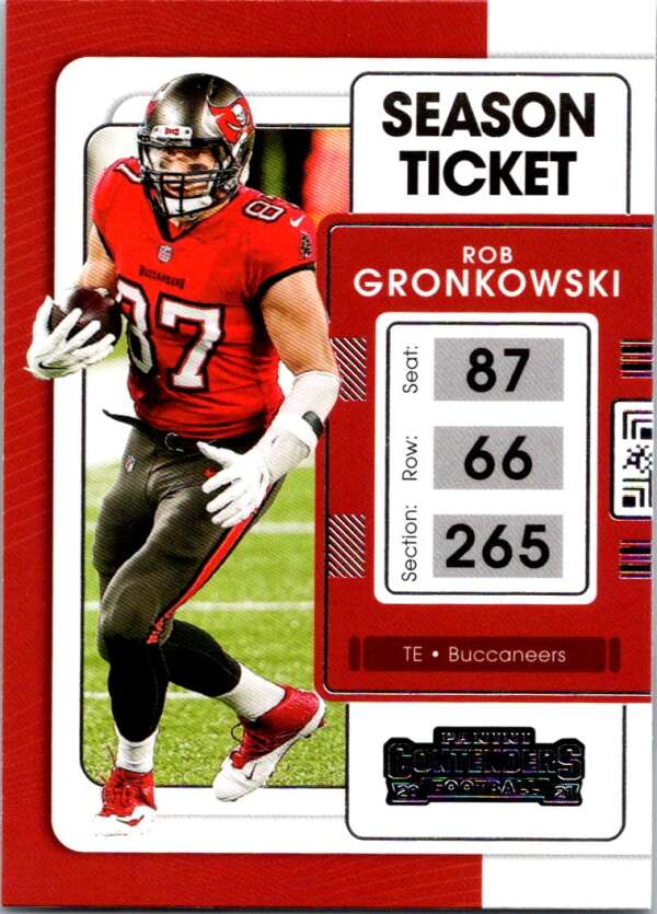 2021 Panini Contenders Season Ticket #93 Rob Gronkowski  V88576 Image 1