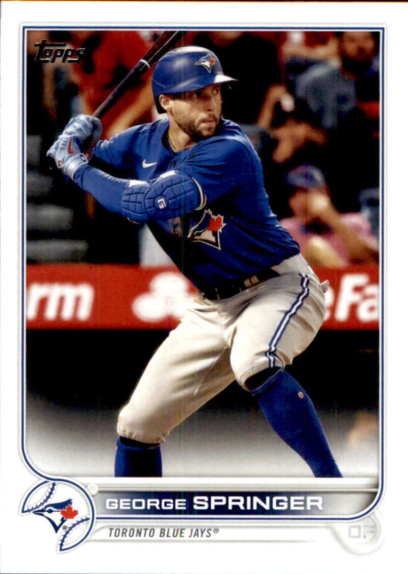 2022 Topps Baseball  #361 George Springer  Toronto Blue Jays  Image 1