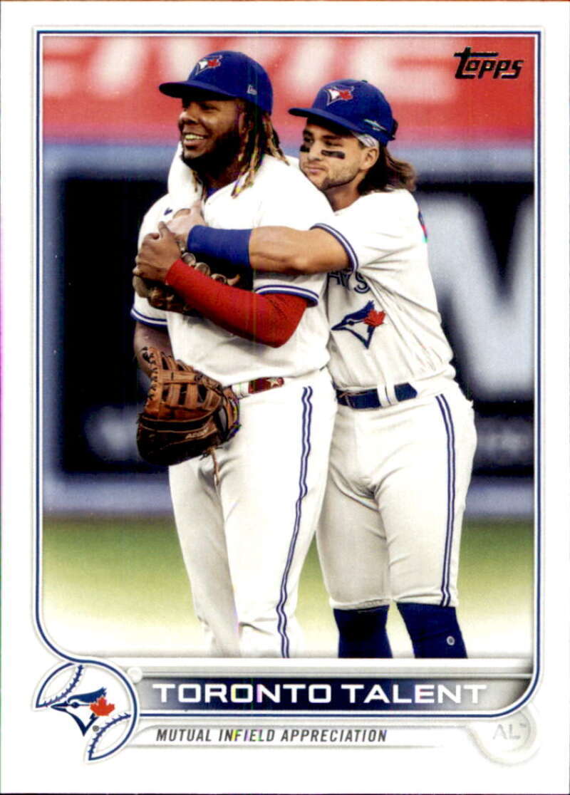 2022 Topps Baseball  #381 Guerrero Jr./Bichette  Toronto Blue Jays  Image 1