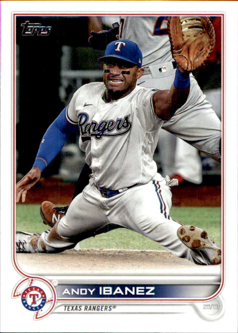 2022 Topps Baseball  #383 Andy Ibanez  Texas Rangers  Image 1