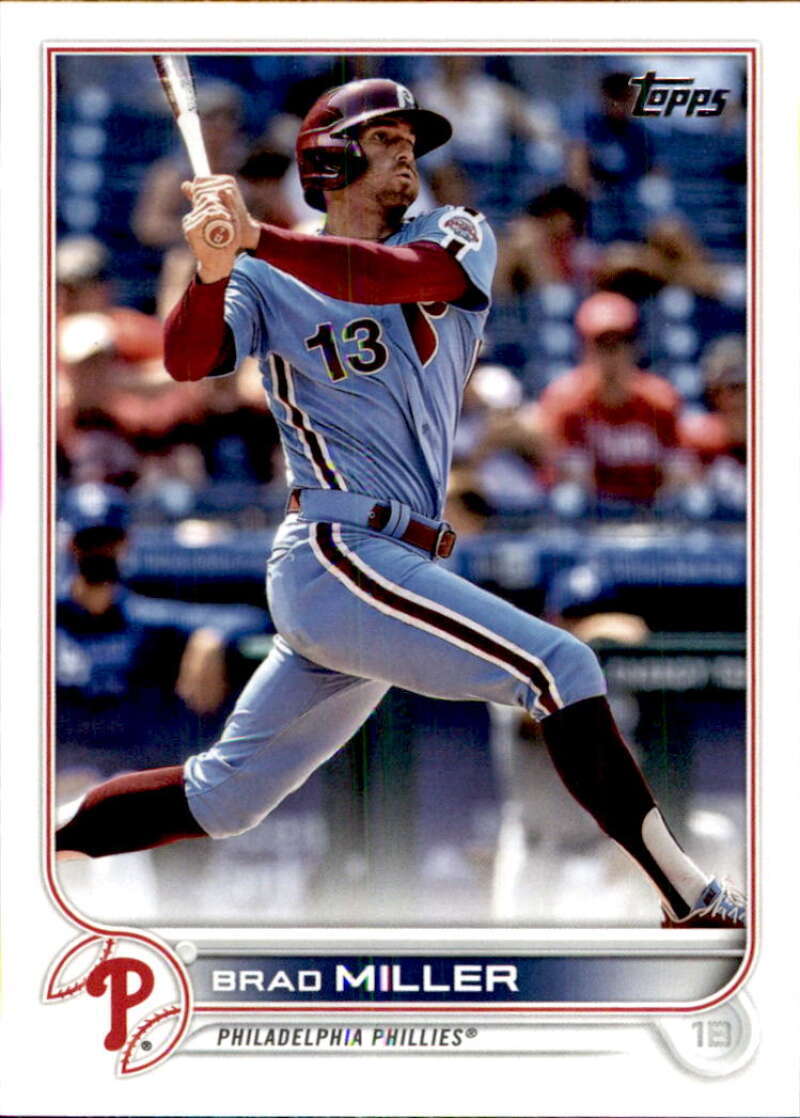 2022 Topps Baseball  #384 Brad Miller  Philadelphia Phillies  Image 1