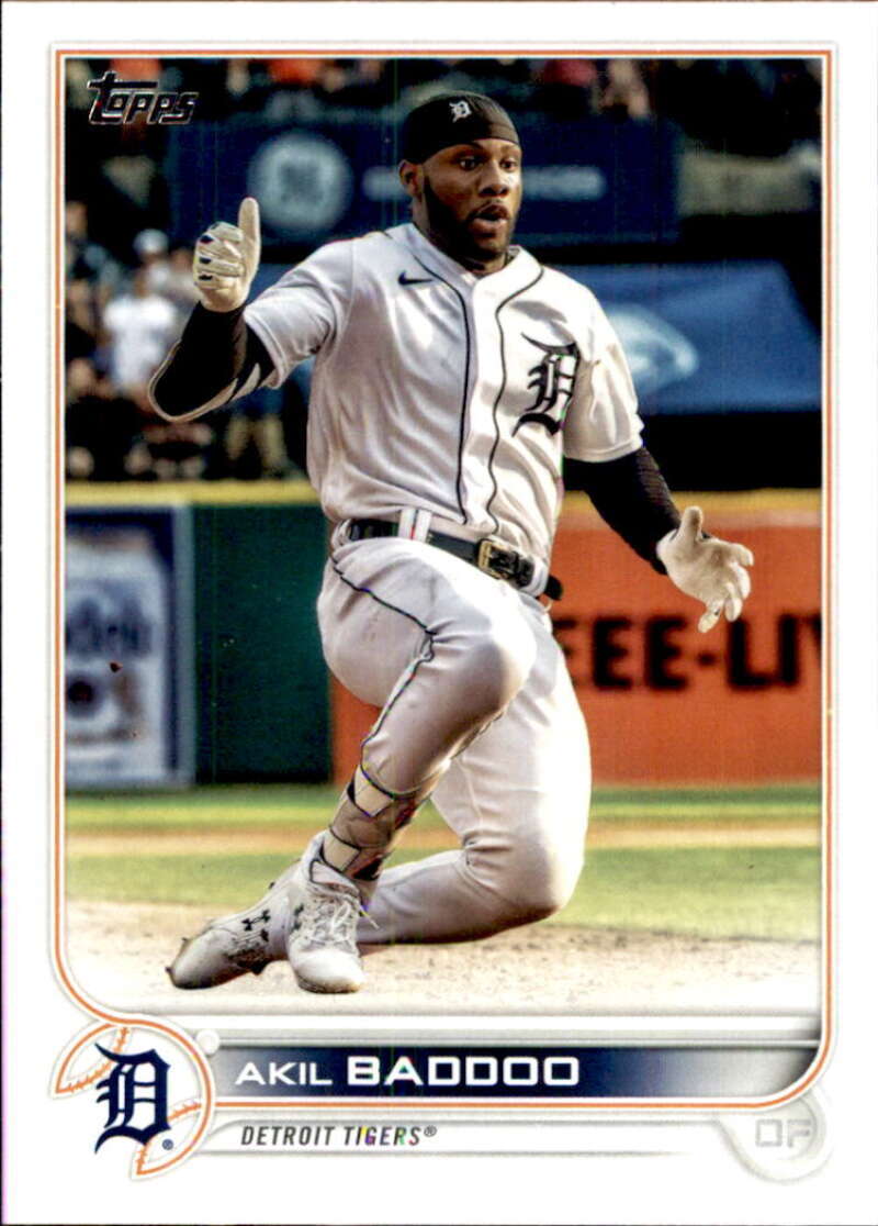 2022 Topps Baseball  #402 Akil Baddoo  Detroit Tigers  Image 1