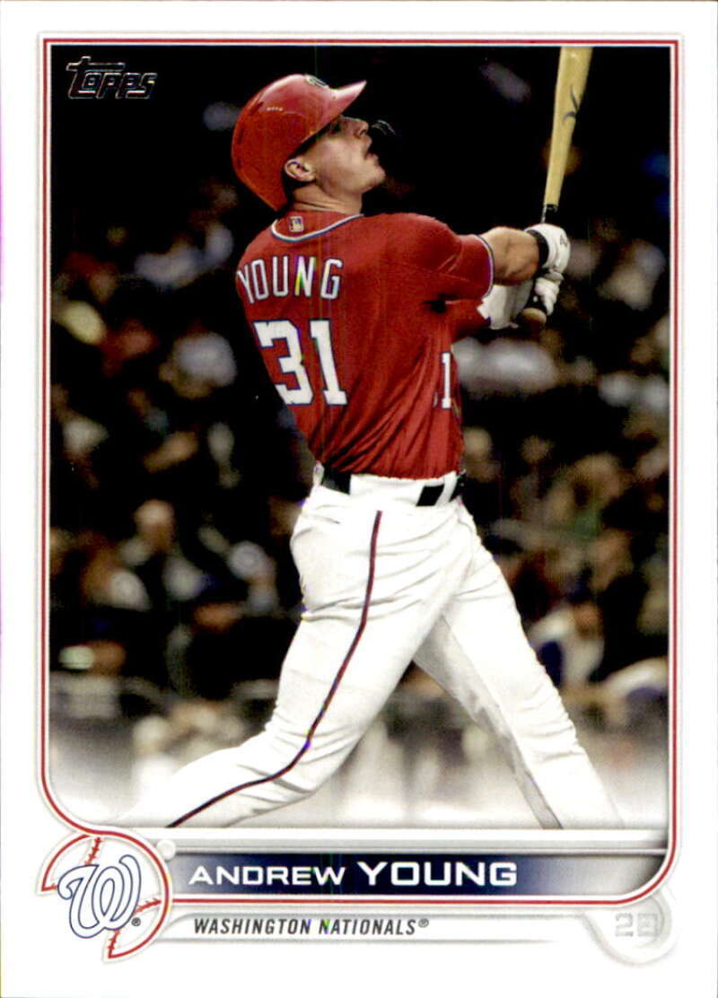 2022 Topps Baseball  #404 Andrew Young  Washington Nationals  Image 1