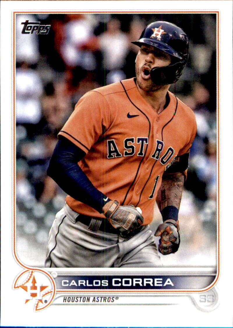 2022 Topps Baseball  #405 Carlos Correa  Houston Astros  Image 1