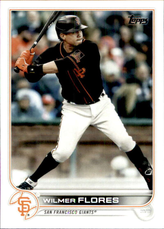 2022 Topps Baseball  #408 Wilmer Flores  San Francisco Giants  Image 1