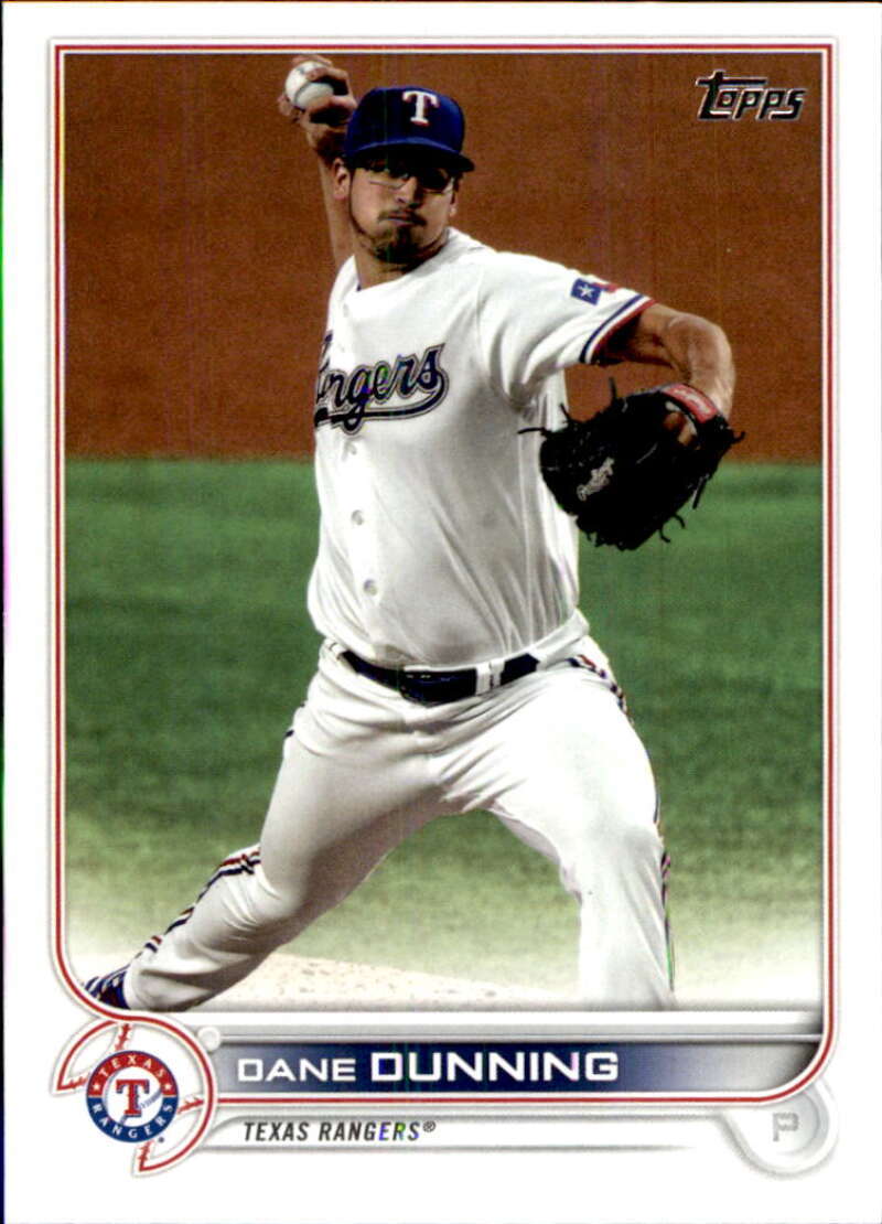 2022 Topps Baseball  #411 Dane Dunning  Texas Rangers  Image 1