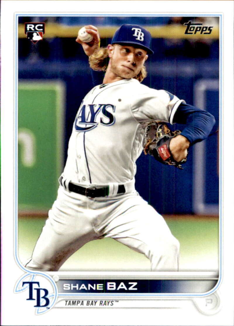 2022 Topps Baseball  #421 Shane Baz  RC Rookie Tampa Bay Rays  Image 1