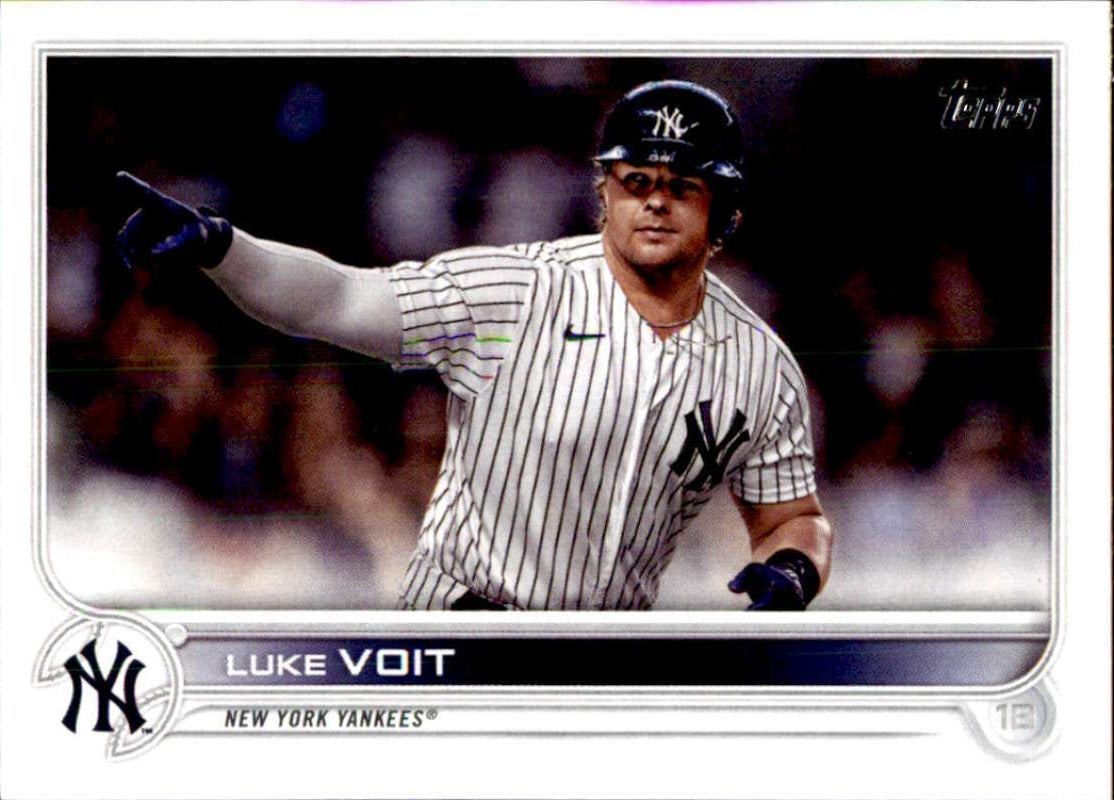 2022 Topps Baseball  #445 Luke Voit  New York Yankees  Image 1