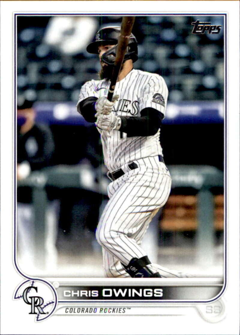 2022 Topps Baseball  #462 Chris Owings  Colorado Rockies  Image 1