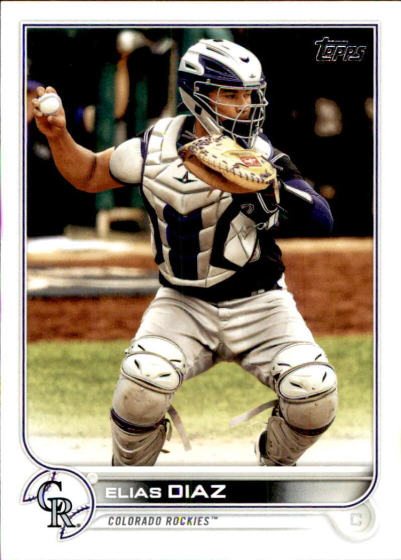 2022 Topps Baseball  #467 Elias Diaz  Colorado Rockies  Image 1