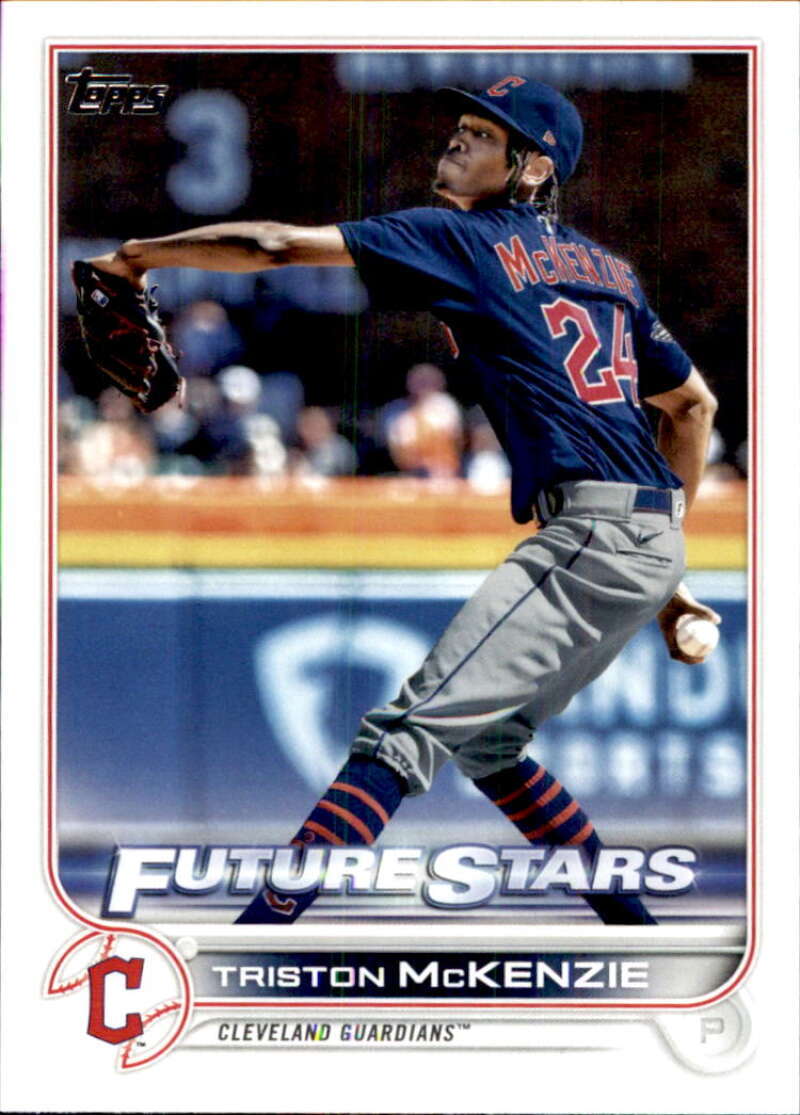 2022 Topps Baseball  #470 Triston McKenzie  Cleveland Guardians  Image 1