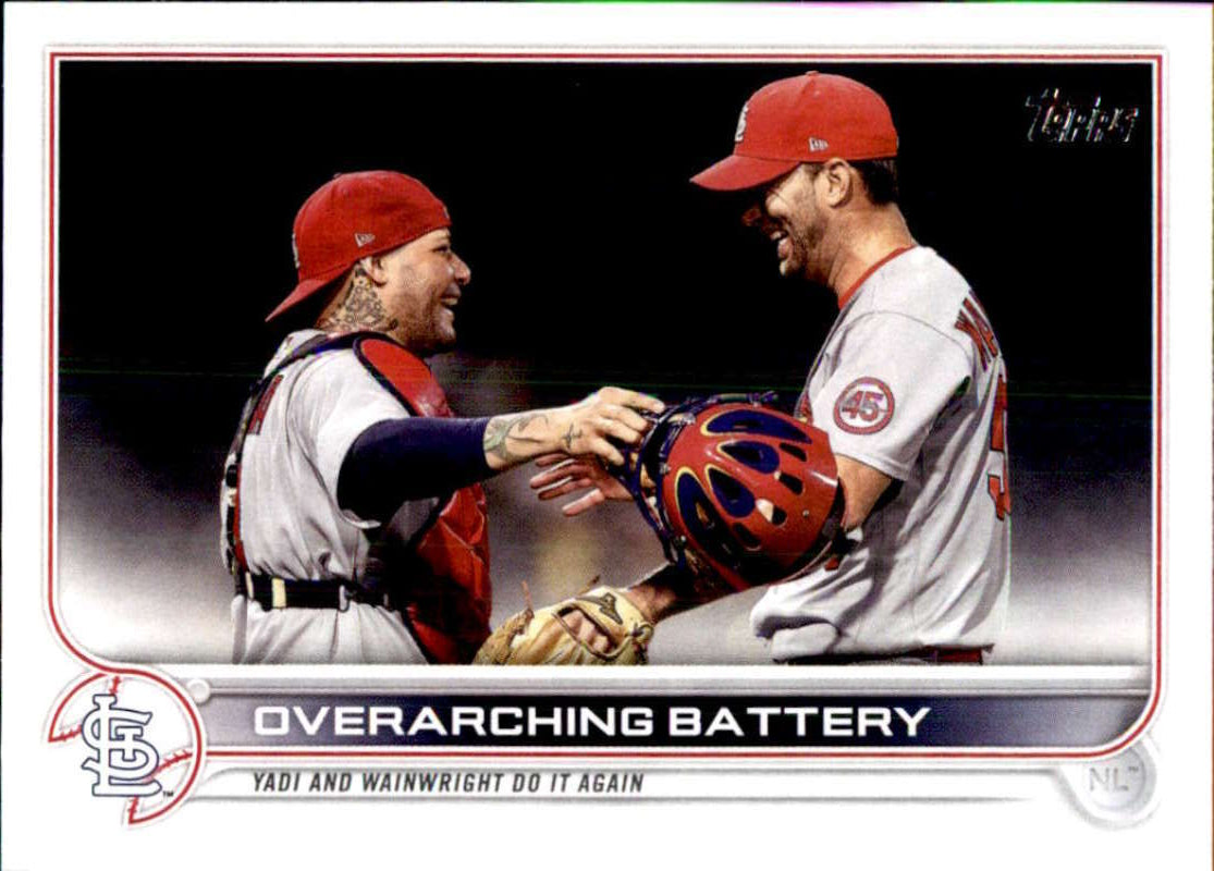 2022 Topps Baseball  #473 Molina/Wainwright  St. Louis Cardinals  Image 1