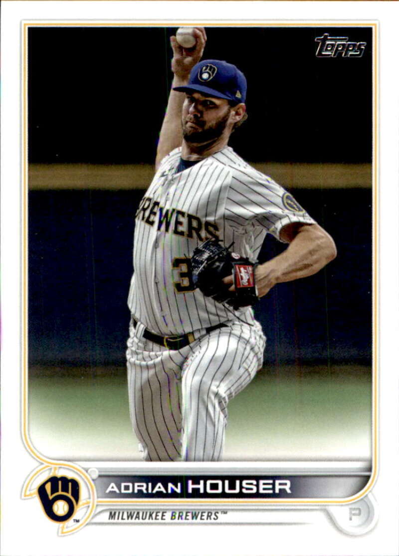 2022 Topps Baseball  #486 Adrian Houser  Milwaukee Brewers  Image 1