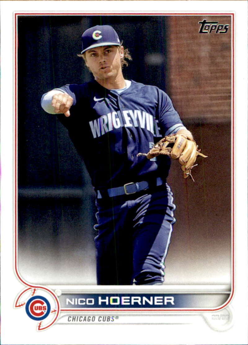 2022 Topps Baseball  #490 Nico Hoerner  Chicago Cubs  Image 1