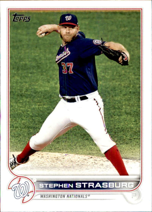 2022 Topps Baseball  #492 Stephen Strasburg  Washington Nationals  Image 1