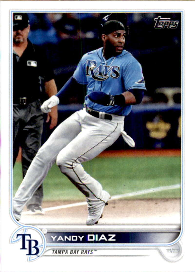 2022 Topps Baseball  #496 Yandy Diaz  Tampa Bay Rays  Image 1