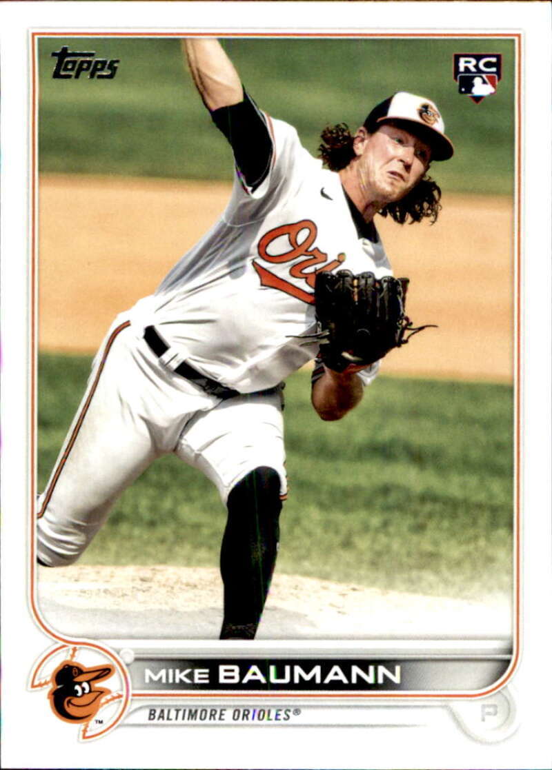 2022 Topps Baseball  #502 Mike Baumann  RC Rookie Baltimore Orioles  Image 1