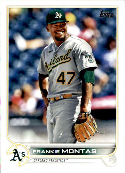 2022 Topps Baseball  #512 Frankie Montas  Oakland Athletics  Image 1