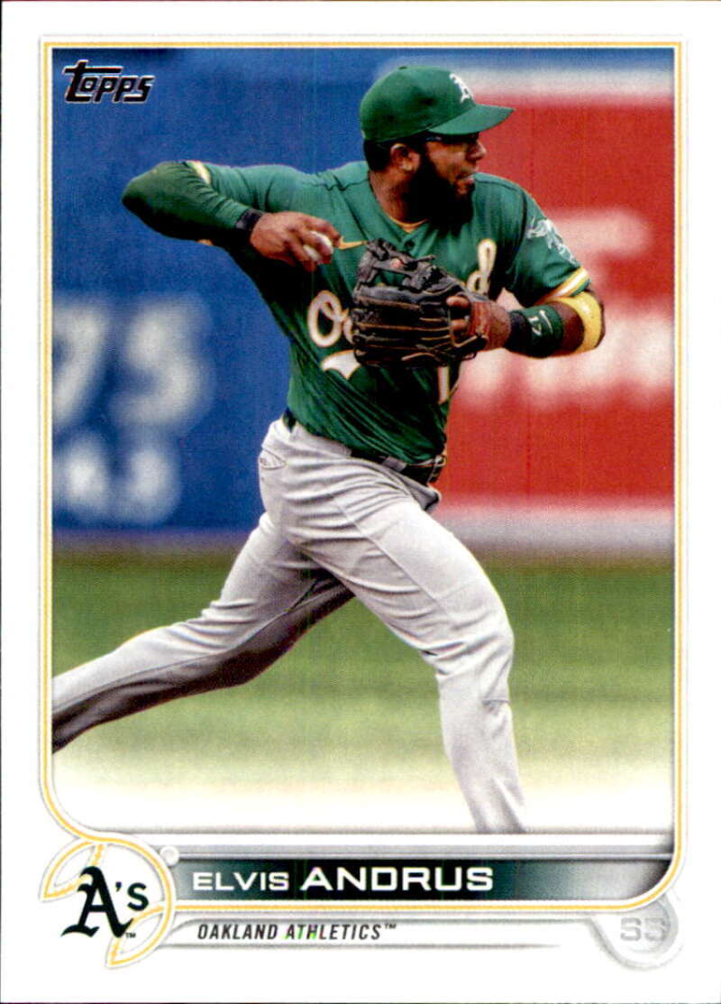 2022 Topps Baseball  #520 Elvis Andrus  Oakland Athletics  Image 1