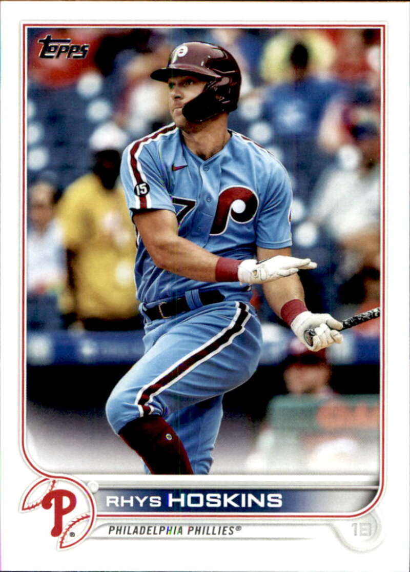 2022 Topps Baseball  #523 Rhys Hoskins  Philadelphia Phillies  Image 1