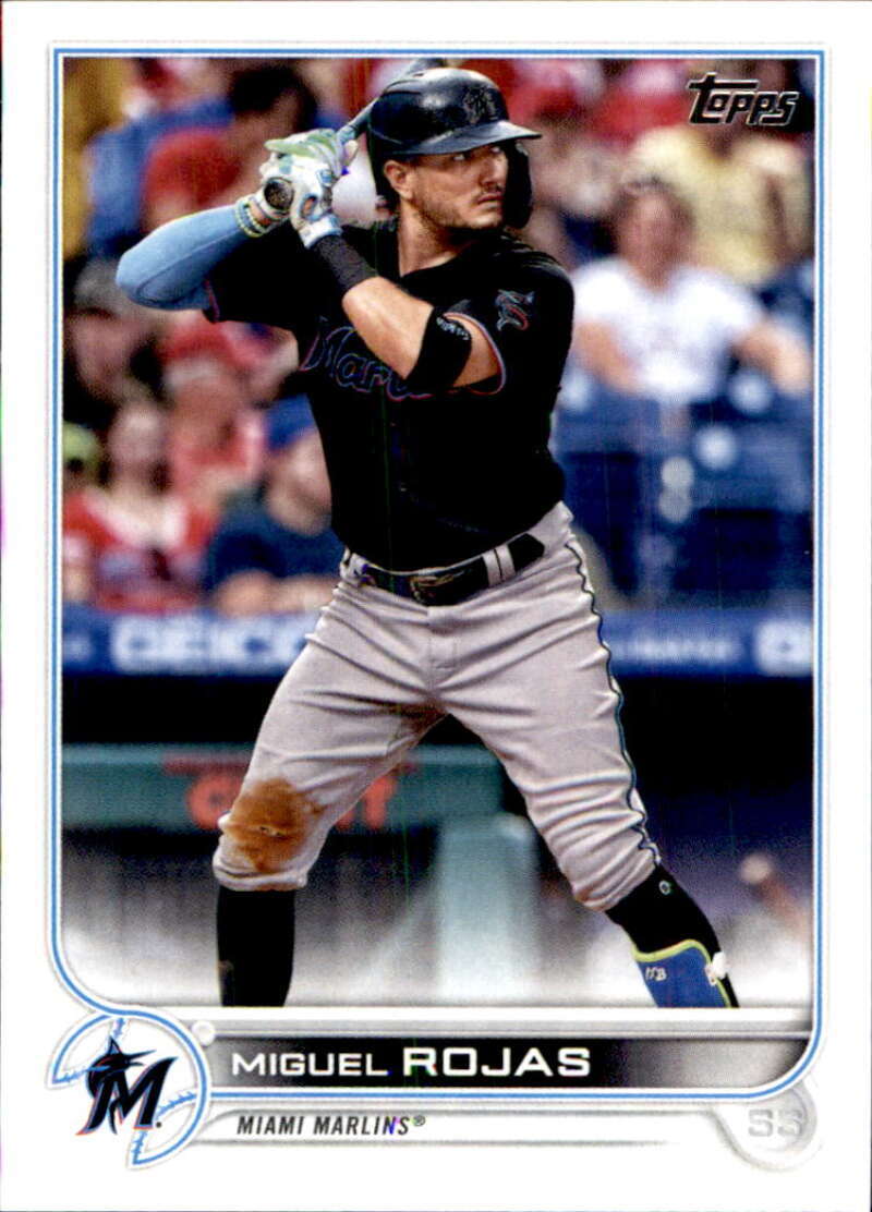 2022 Topps Baseball  #544 Miguel Rojas  Miami Marlins  Image 1