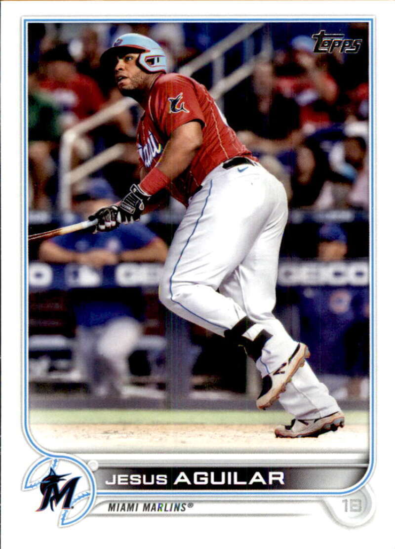 2022 Topps Baseball  #560 Jesus Aguilar  Miami Marlins  Image 1