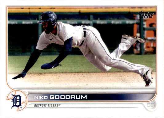 2022 Topps Baseball  #573 Niko Goodrum  Detroit Tigers  Image 1