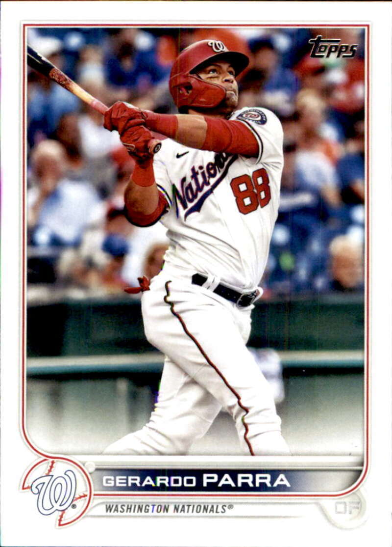 2022 Topps Baseball  #583 Gerardo Parra  Washington Nationals  Image 1