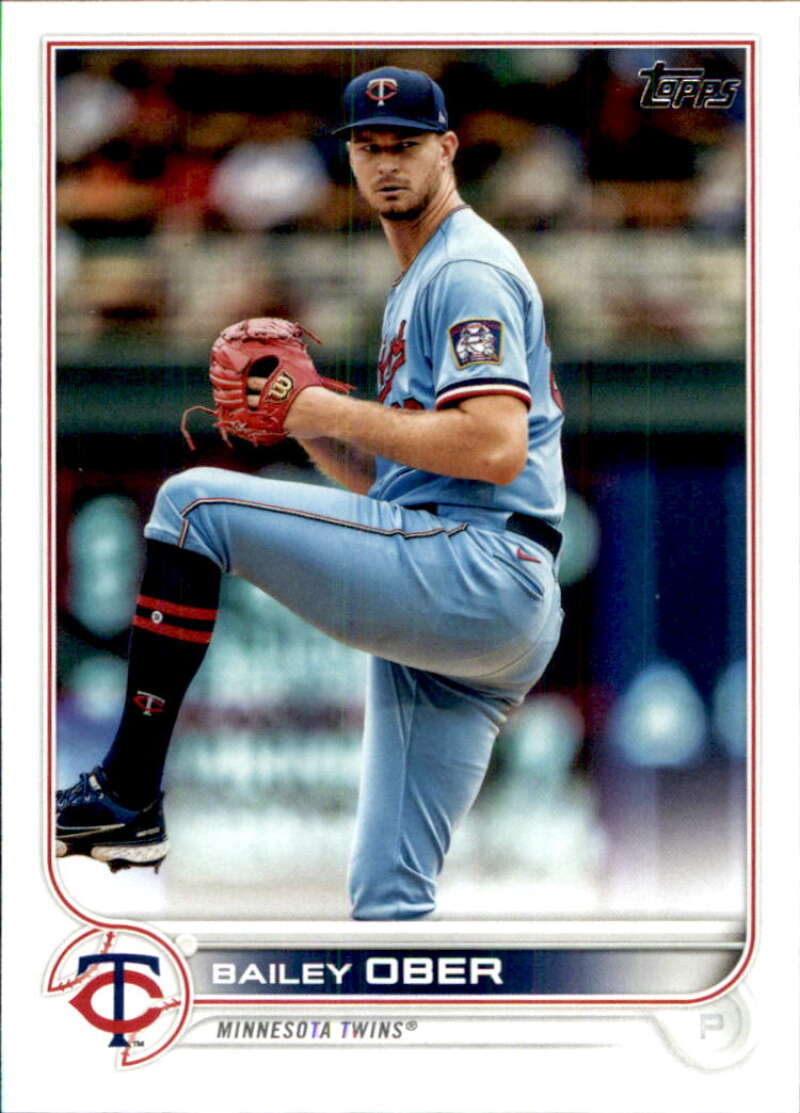 2022 Topps Baseball  #590 Bailey Ober  Minnesota Twins  Image 1