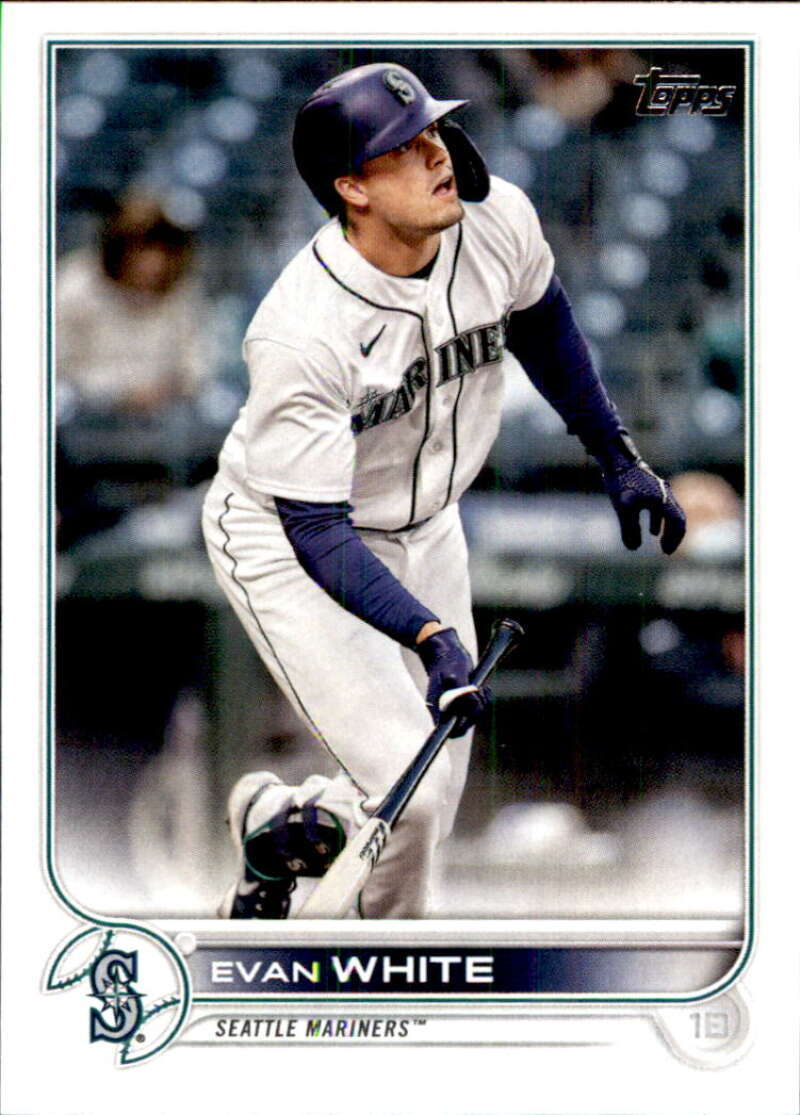 2022 Topps Baseball  #602 Evan White  Seattle Mariners  Image 1