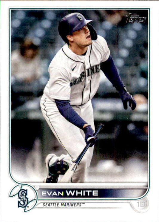 2022 Topps Baseball  #602 Evan White  Seattle Mariners  Image 1