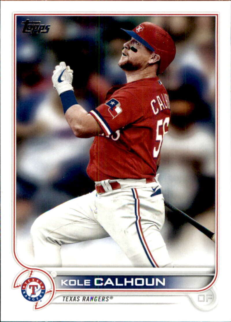 2022 Topps Baseball  #605 Kole Calhoun  Texas Rangers  Image 1