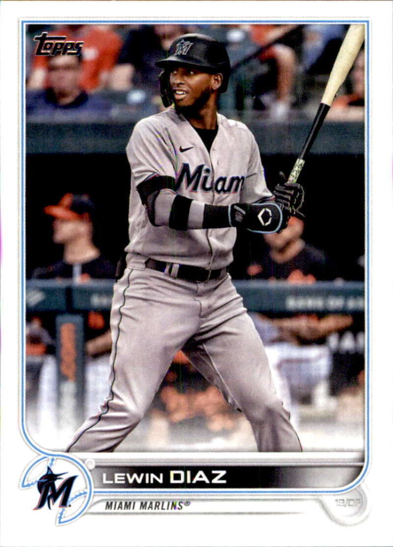 2022 Topps Baseball  #613 Lewin Diaz  Miami Marlins  Image 1