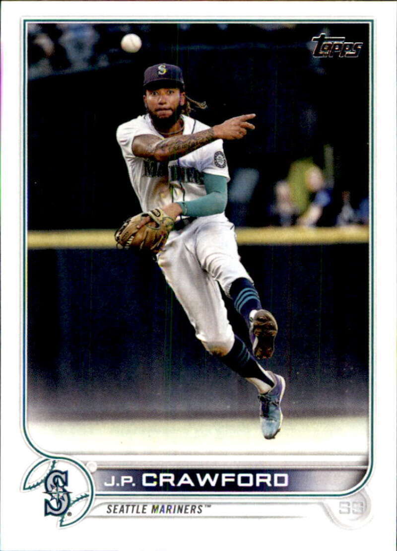 2022 Topps Baseball  #628 J.P. Crawford  Seattle Mariners  Image 1