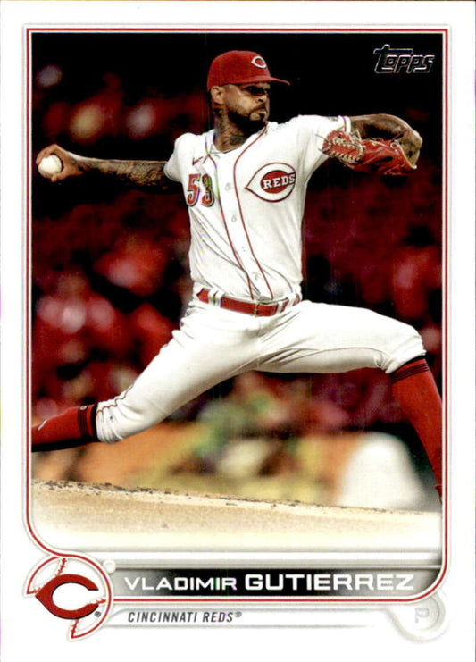 2022 Topps Baseball  #631 Vladimir Gutierrez  Cincinnati Reds  Image 1