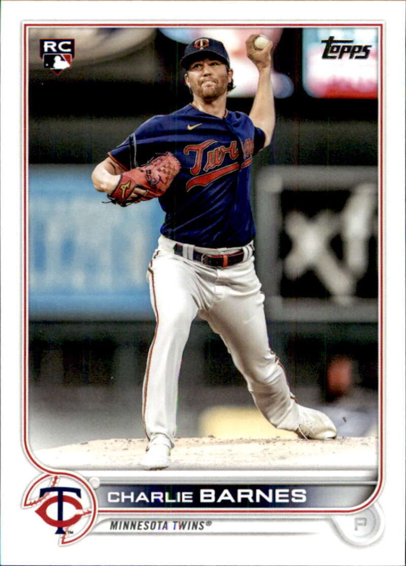 2022 Topps Baseball  #641 Charlie Barnes  RC Rookie Minnesota Twins  Image 1