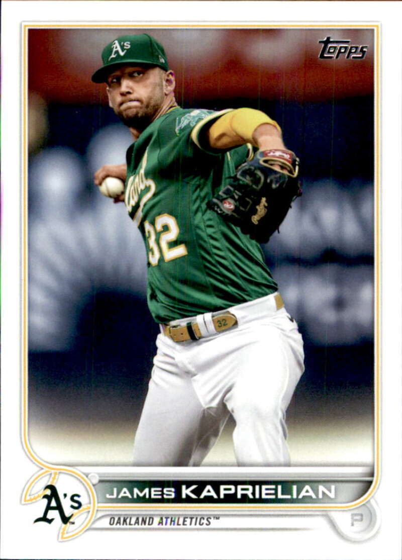 2022 Topps Baseball  #651 James Kaprielian  Oakland Athletics  Image 1