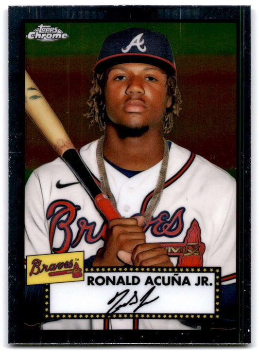 2021 Topps Chrome Platinum Anniversary #145 Ronald Acuna Jr.  Atlanta  V97196 Image 1