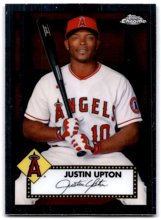 2021 Topps Chrome Platinum Anniversary #259 Justin Upton  Los Angeles  V97214 Image 1