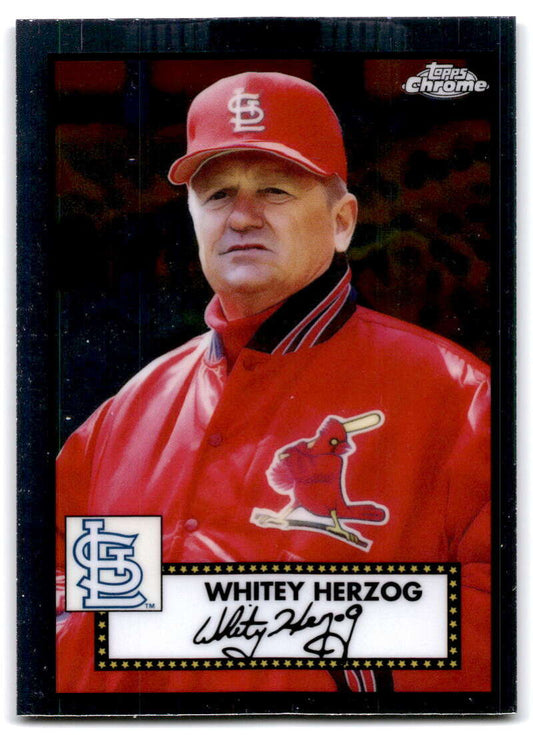 2021 Topps Chrome Platinum Anniversary #641 Whitey Herzog  St. Louis  V97255 Image 1