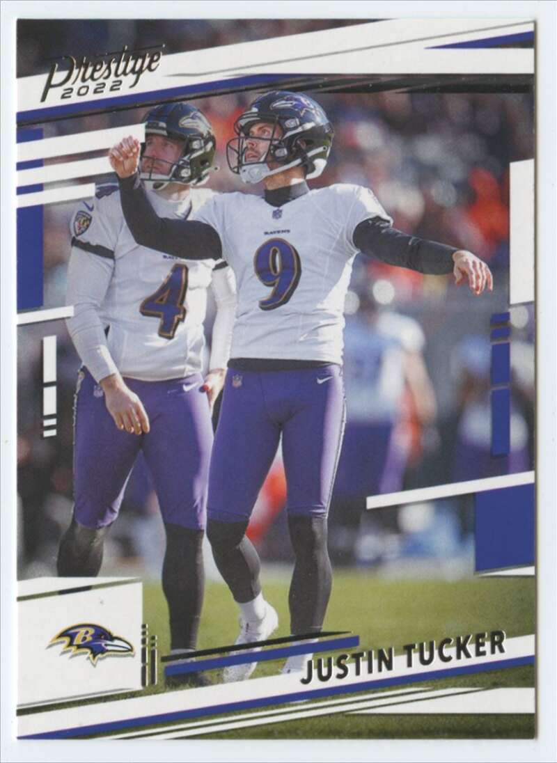 2022 Panini Prestige #27 Justin Tucker  Baltimore Ravens  V88986 Image 1